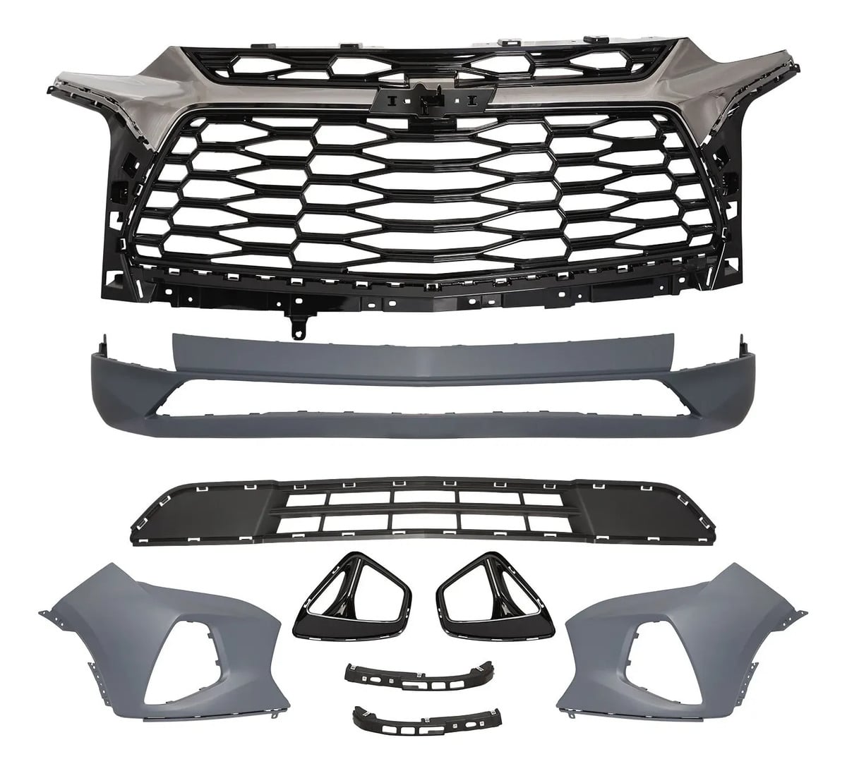 Kit Bumper Completo Rs Para Pintar Chevrolet Blazer 2019-2022