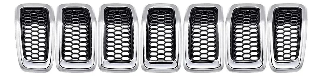 Juego de Parrillas Corazas Cromadas Delantero Jeep Cherokee 2014-2018