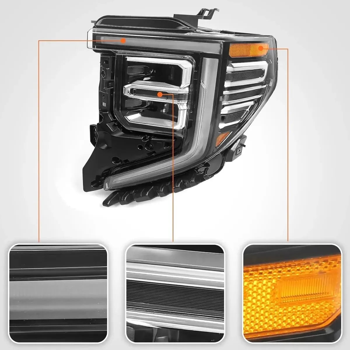 Faro Foco Denali Balastro Izquierdo Delantero GMC Sierra 2022-2025