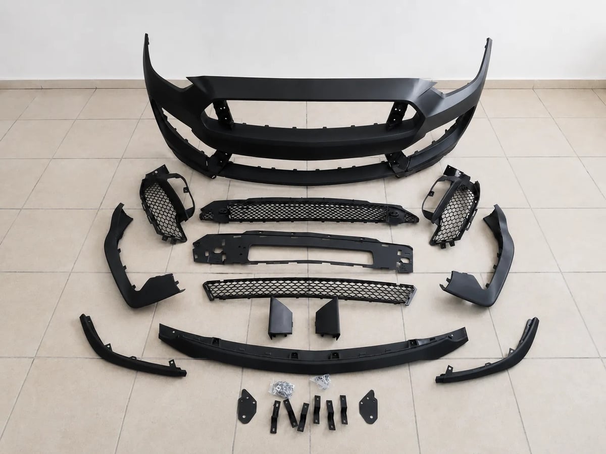 Body Kit Bumper Frontal GT 350 Negro Delantero Ford Mustang 2015-2023
