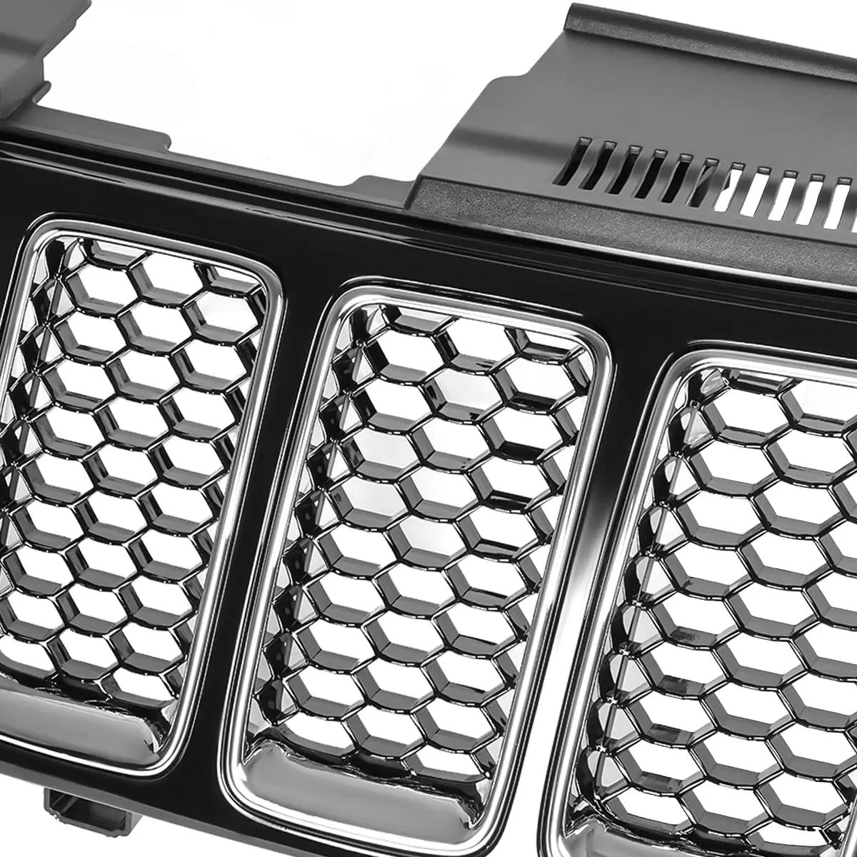 Parrilla Coraza Marco Cromado Panal Delantero Jeep Grand Cherokee 2014-2016