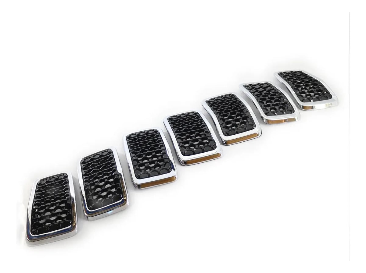 Juego 7 Parrillas Corazas  Delantero Jeep Cherokee 2019-2023
