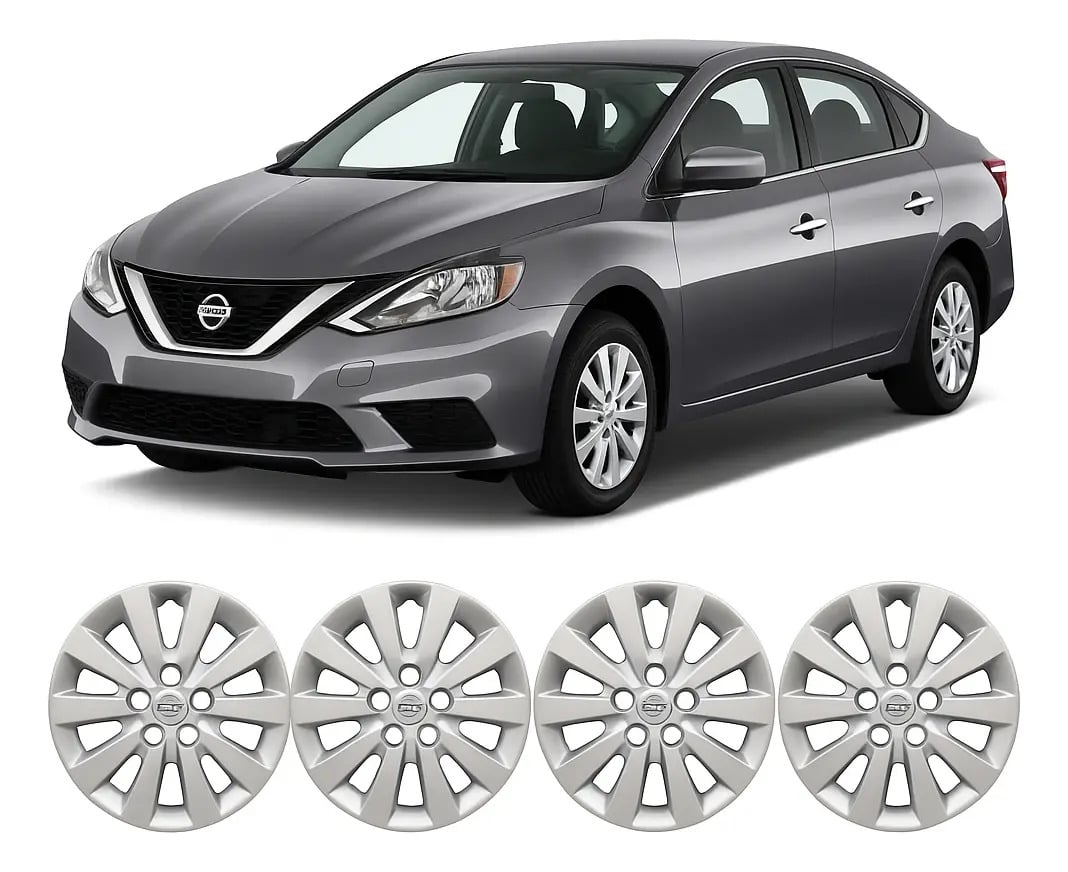 Juego Copas Rin 16 Plateado Nissan Sentra 2013-2025