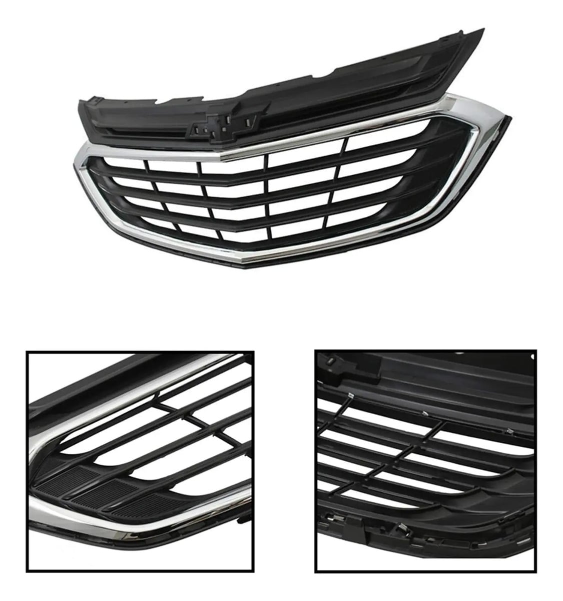Parrilla Coraza Negro Mate Delantero Chevrolet Equinox 2018-2024