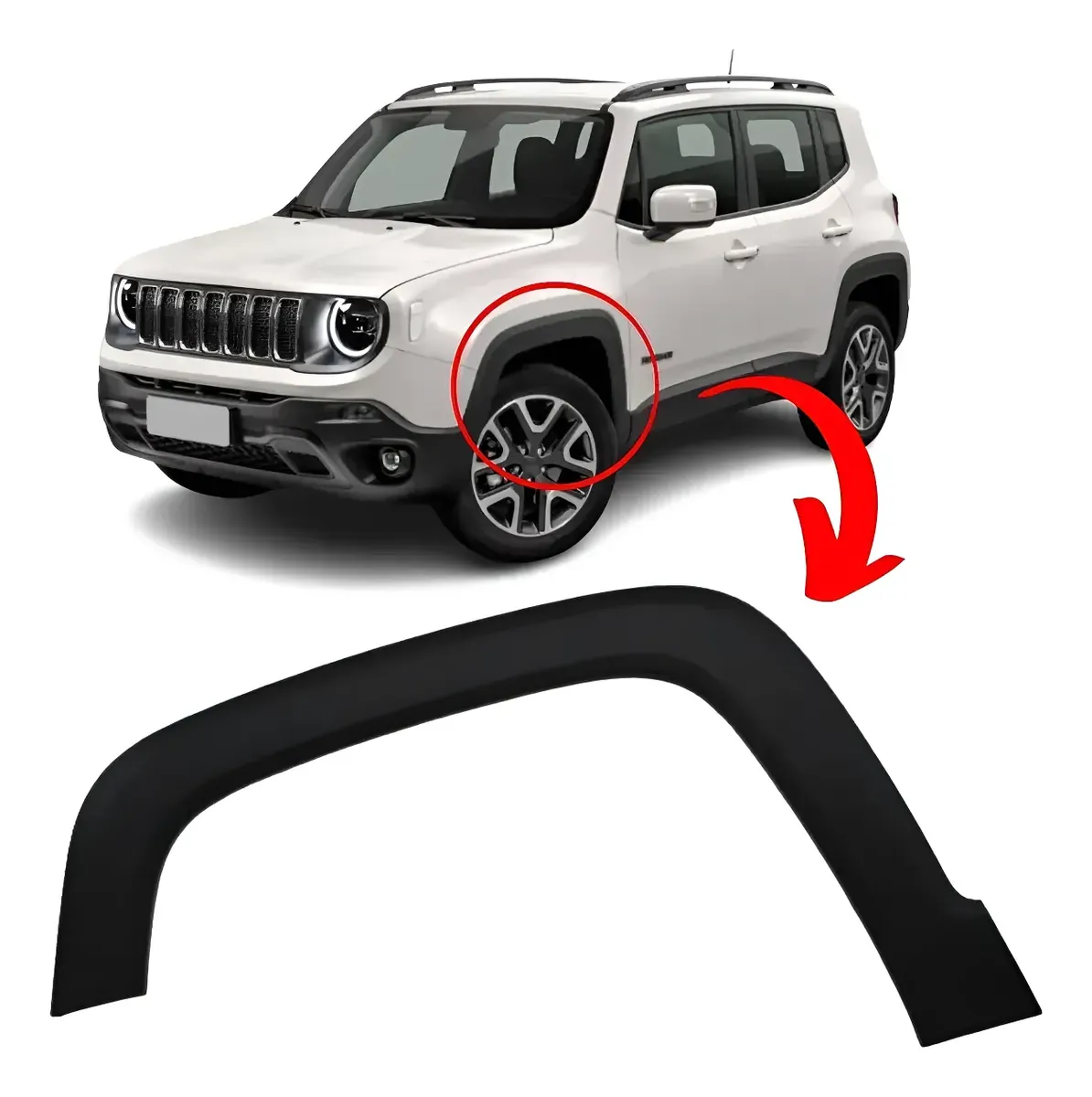 Moldura Frontal Fender Izq O Der Negro