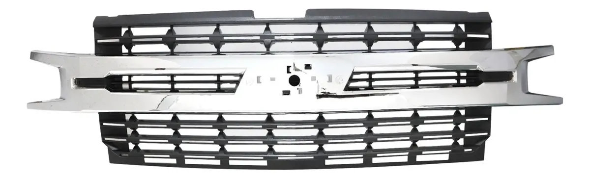Parrilla 1500 Cromada Negro Y Cromado Brillante Chevrolet Silverado 2019-2021