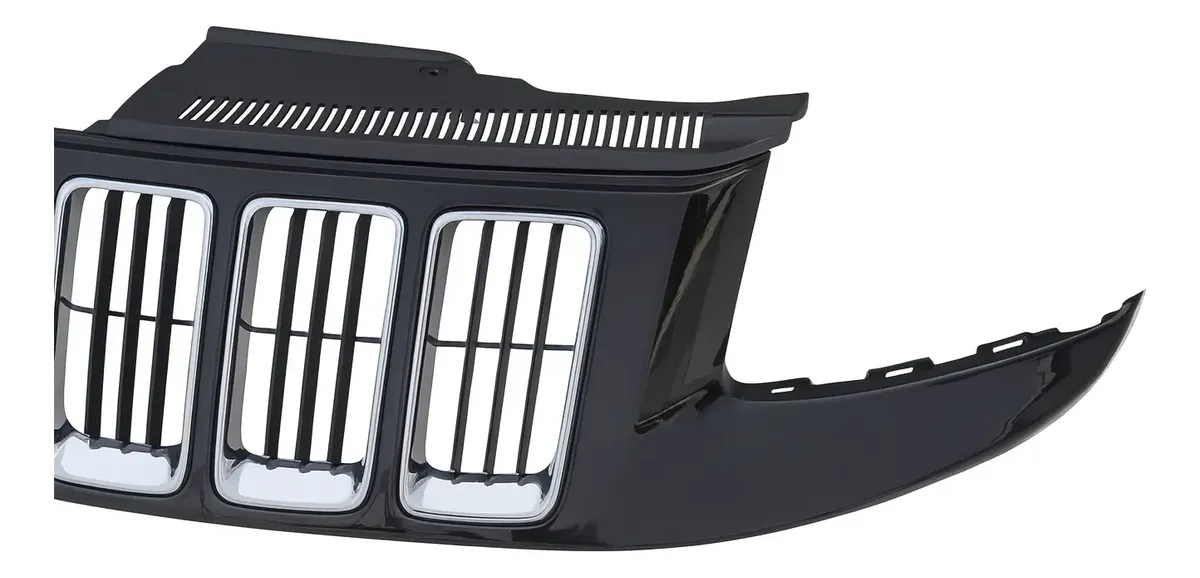 Parrilla Coraza Marco Cromado Rayas Negro Delantero Jeep Grand Cherokee 2014-2016