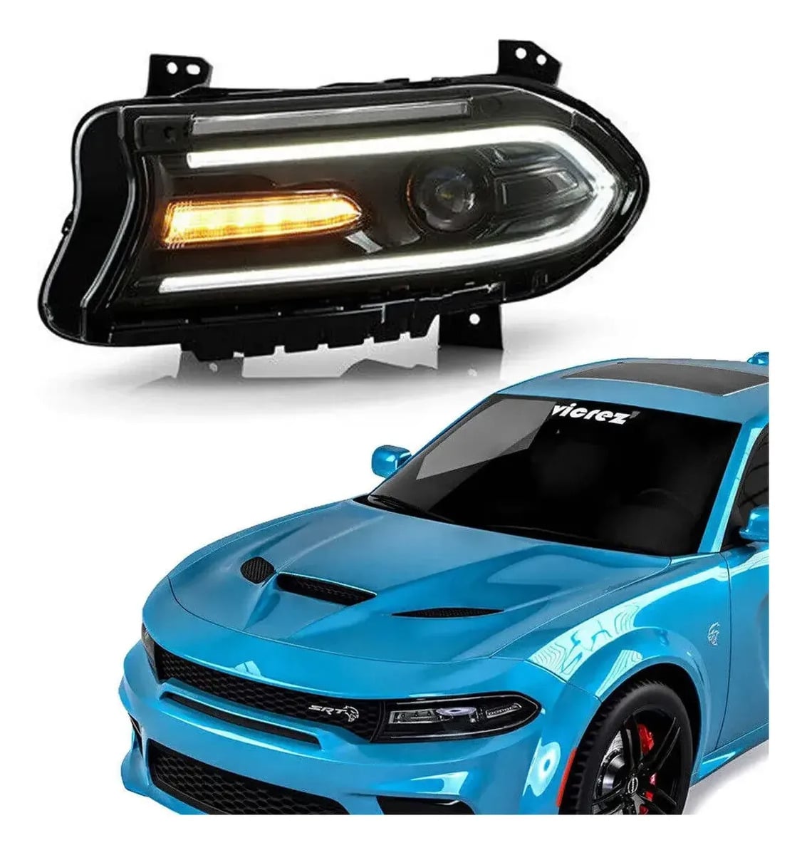 Faro Luz Halógeno Izquierdo Delantero Dodge Charger 2015-2023