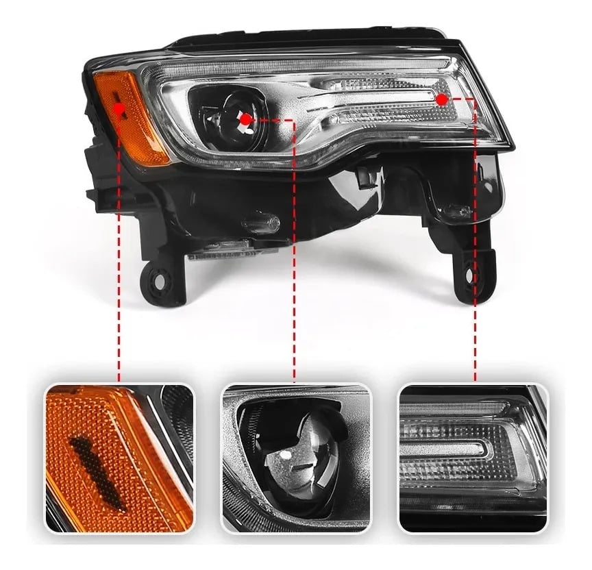 Faro Foco Xenon Balastro Led Derecho Delantero Jeep Grand Cherokee 2014-2021