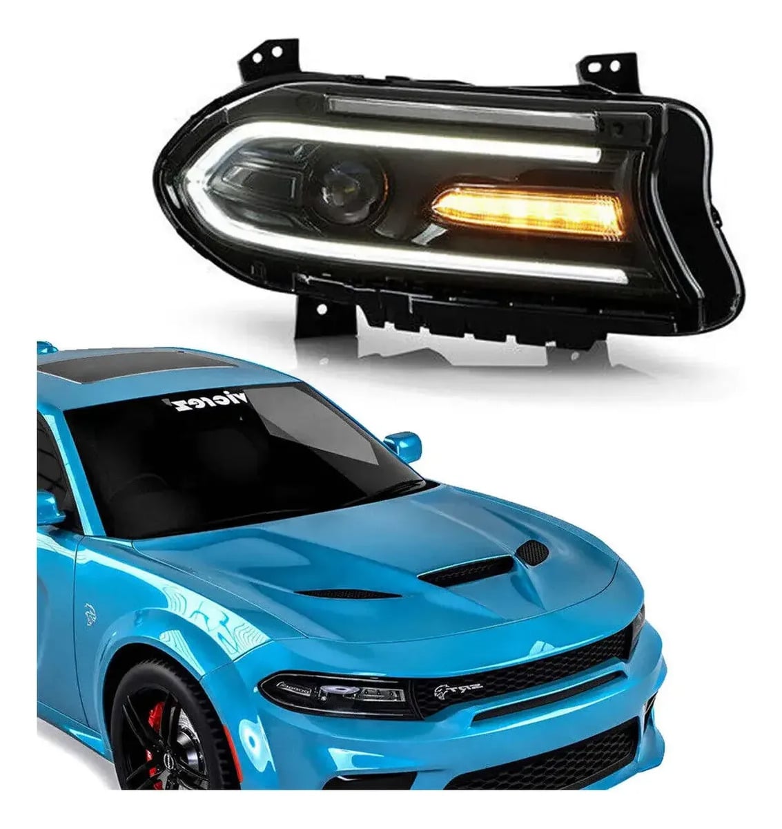 Faro Luz Halógeno Derecho Delantero Dodge Charger 2015-2023