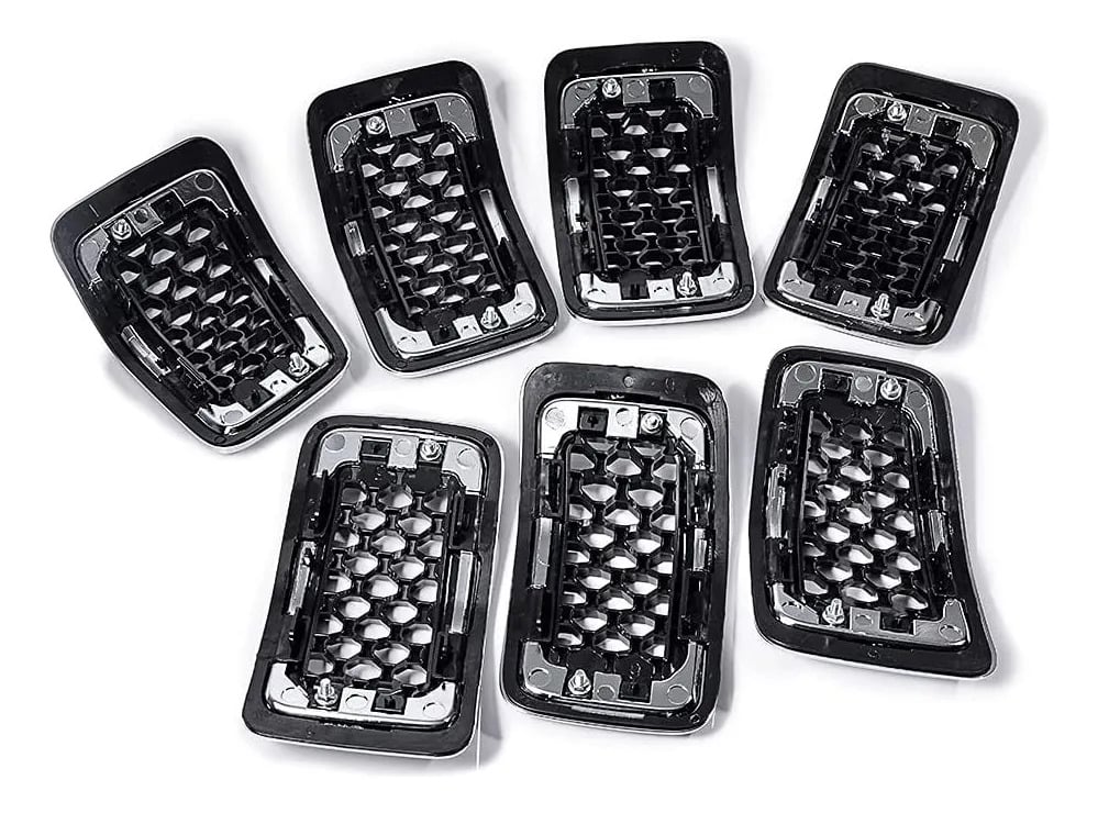 Juego 7 Parrillas Corazas  Delantero Jeep Cherokee 2019-2023