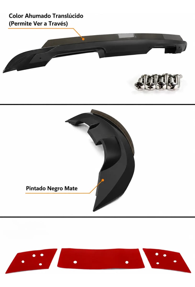 Aleron Spoiler Gt350 Gt500 Trasero Ford Mustang 2015-2023