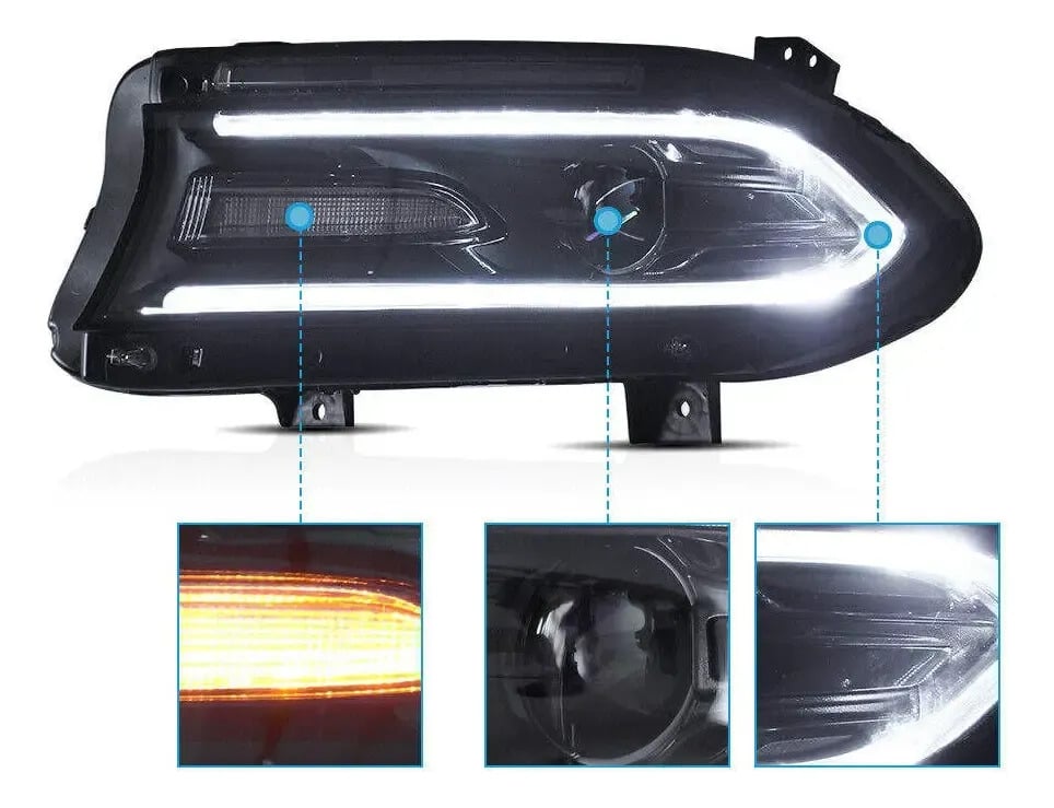 Faro Luz Halógeno Izquierdo Delantero Dodge Charger 2015-2023