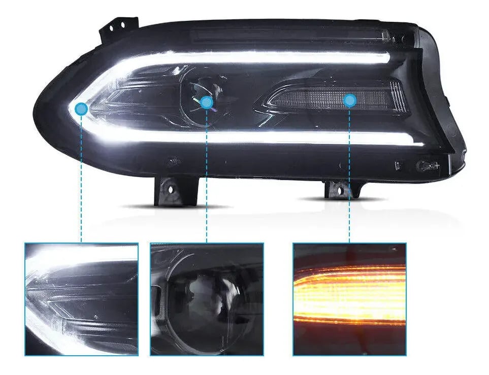 Faro Luz Halógeno Derecho Delantero Dodge Charger 2015-2023