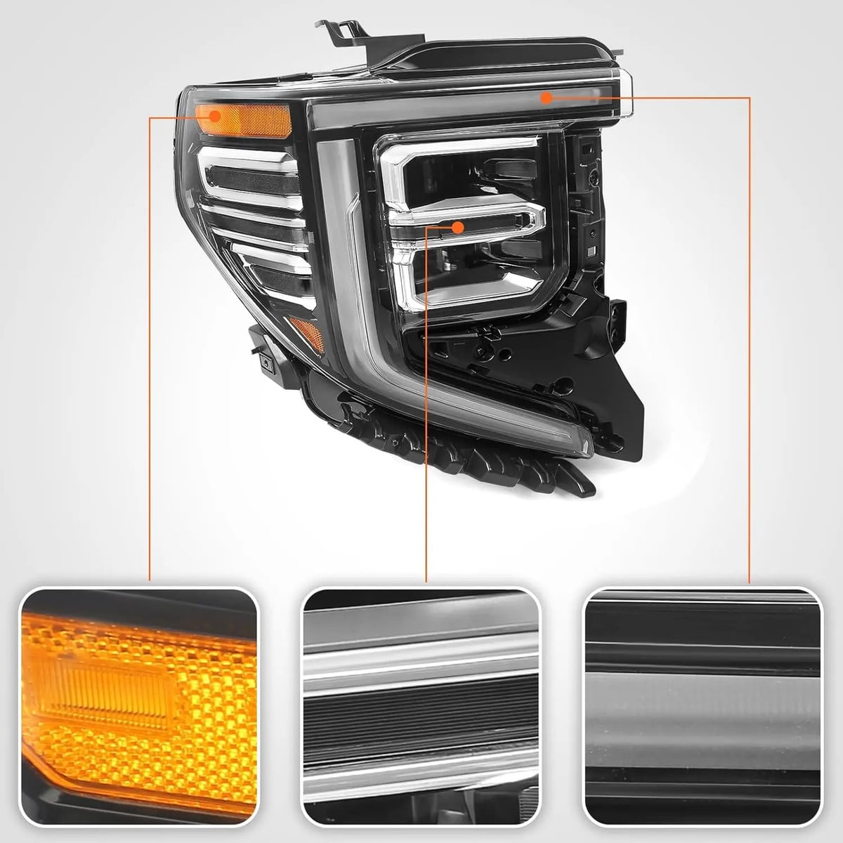 Faro Foco Denali Balastro Derecho Delantero GMC Sierra 2022-2025