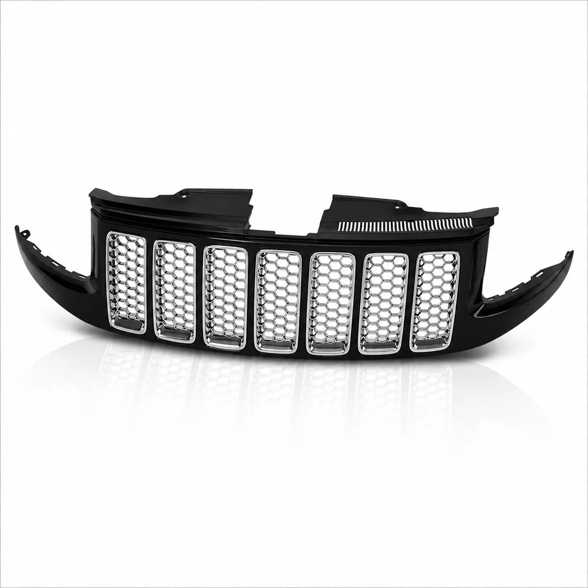 Parrilla Coraza Panal Cromado Delantero Jeep Grand Cherokee 2014-2016